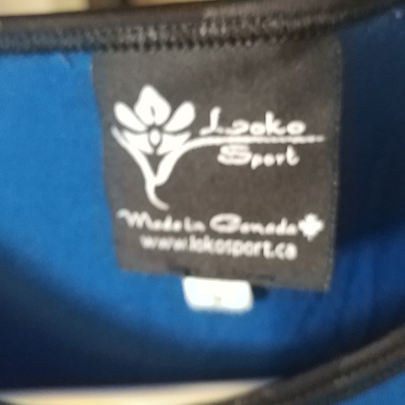 10/$10   LokoSport Blue Faux Leather Dress 8 - Picture 5 of 7